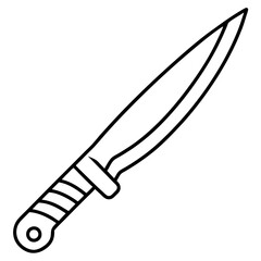 Modern Knife Outline Vector Art