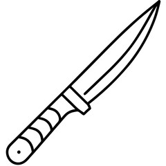 Modern Knife Outline Vector Art
