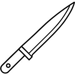 Modern Knife Outline Vector Art