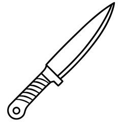 Modern Knife Outline Vector Art
