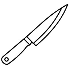 Modern Knife Outline Vector Art