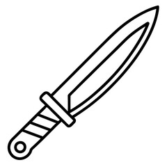 Modern Knife Outline Vector Art