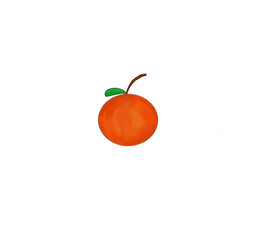 tomato apricot on a white background