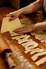 Artisan Baker Preparing Twisted Breadsticks Dough