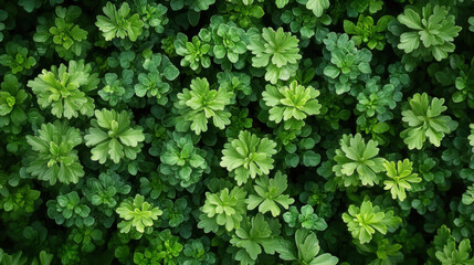 Fototapeta premium green earthy plants, seamless tile. green plant, green background, plant with fluffy and shaggy leaves.