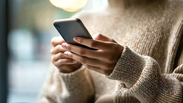Close-up of a person looking at a canceled event notification on phone