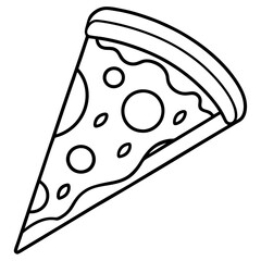 Pizza Slice Iconic Line Art Design
