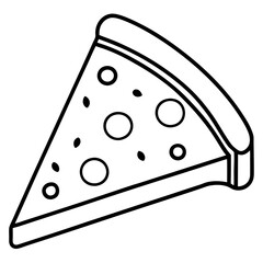Pizza Slice Iconic Line Art Design