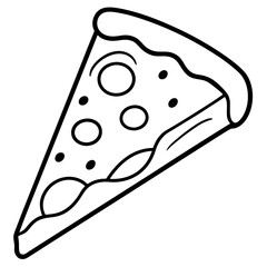 Pizza Slice Iconic Line Art Design