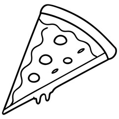 Pizza Slice Iconic Line Art Design