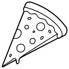Pizza Slice Iconic Line Art Design