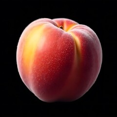 peach on black background