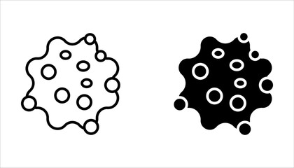 Cancer cell icon set, cancer disease vector illustration on white background