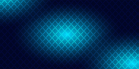futuristic wavy pattern with glowing blue neon highlights on a dark background, creating a modern and elegant digital abstract design.