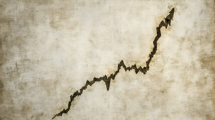 Bullish Market Trend Chart on Textured Background for Stock Analysis