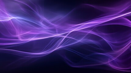 Fototapeta premium Abstract purple and blue wave pattern on dark background.