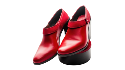 These striking red shoes feature a sleek design with a subtle strap for added flair. Perfect for special occasions, they combine style with comfort and craftsmanship. Ideal choice for fashion lovers