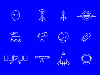 Simple Space Exploration Pictogram Asset © Mita
