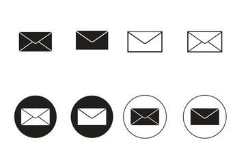 Email icon set, a set of email icon on white background.