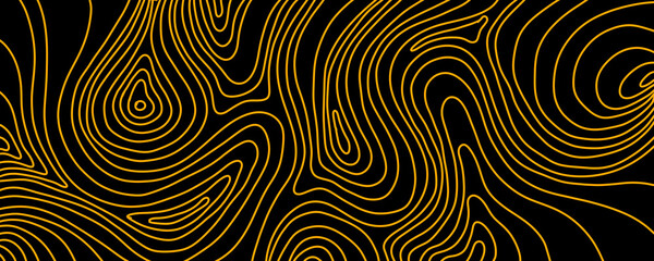 luxury black and gold contour pattern background