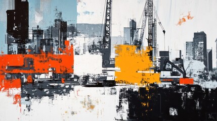 Abstract cityscape construction background