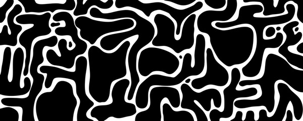 black fluid shape banner background