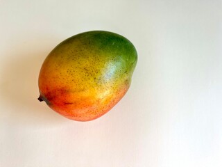 Ripe Mango on a white background close-up
