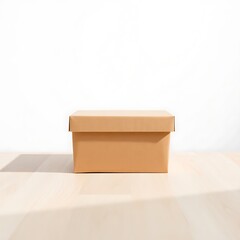 Open Cardboard Box with Ribbon