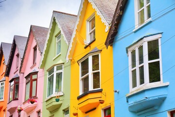 Deck of Cards homes in Cobh town, Ireland