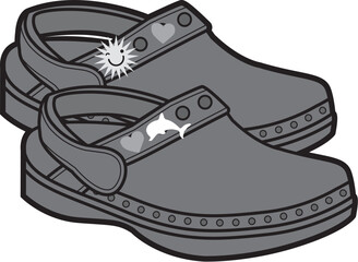 illustration, vector, design, shoe drawing, accessory drawing, bag drawing, wallet, sock drawing, boot drawing, ballerina drawing, glasses drawing, cowboy boot drawing,sandal drawing