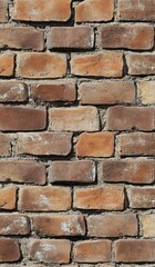 Obraz premium Close-up of weathered brick wall exterior