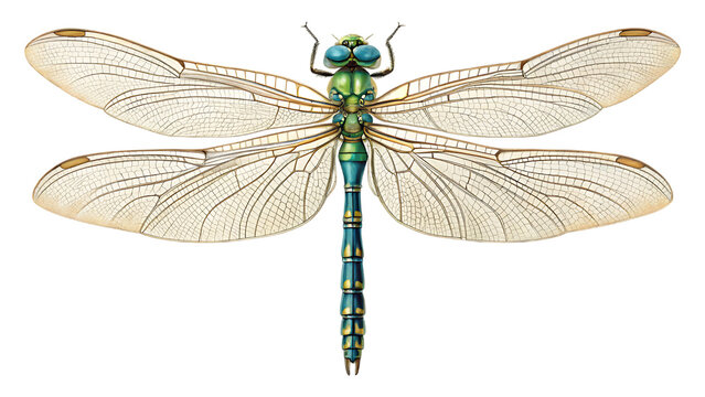 dragonfly isolated on white background PNG.AI GENERATED