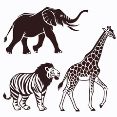 Fototapeta premium animal-icons-vector-image-back-to-no-background- (5).eps