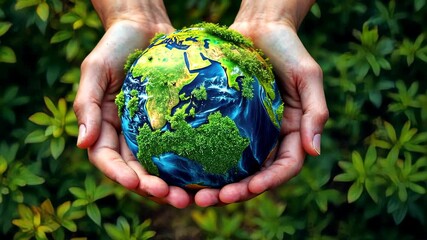 A Gentle Embrace: The earth cradled in loving hands. It evokes feelings of caring and protection. It’s a visual representation of the interconnectedness and fragility of our planet.