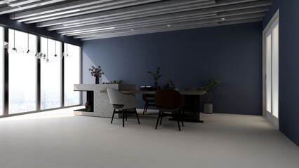 modern office meeting room for company logo mockup