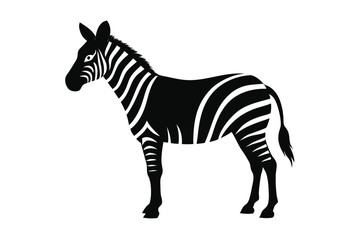 Zebra silhouette vectot art illustration