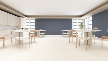 office pantry area 3d render interior design