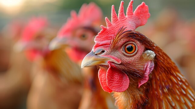 Modern poultry farm in China with thousands of chickens in automated cages representing industrial scale egg and meat production for the global market