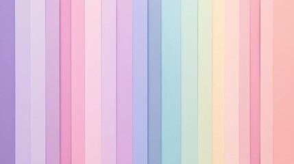 Pastel Rainbow Color Palette Vertical Stripes