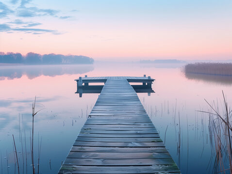 pier at sunset - Powered by Adobe