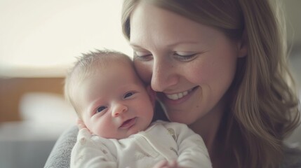 Tender Moments: A Mother's Love for Her Newborn