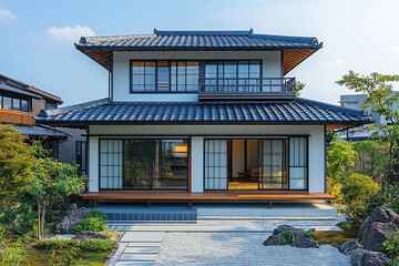 Fototapeta premium Serene Japanese Modern Home Design