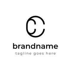 Letters CC Monogram Logo, suitable for any business with C or CC initials