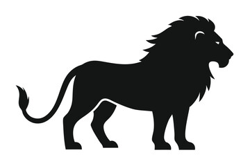 Lion silhouette vectot art illustration