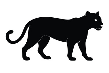 Obraz premium Leopard silhouette vectot art illustration