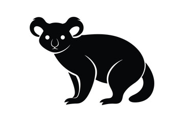 Koala silhouette vectot art illustration