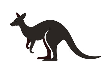 Kangaroo silhouette vectot art illustration
