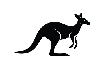Kangaroo silhouette vectot art illustration