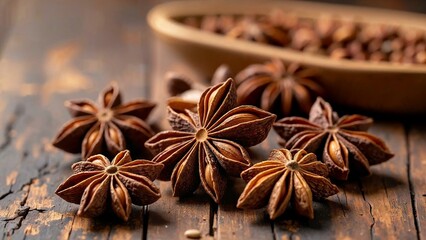 Close-up of anise seeds on aged wood surface highlighting Ayurvedic health benefits