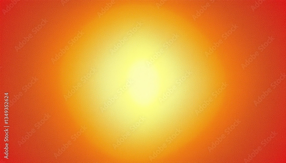 Poster abstract glowing sunburst gradient with warm yellow center and orange red edges, perfect for backgro